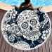 Sugar Skull Round Beach Towel Tassel Tapestry Yoga Mat Gothic Blanket TA002   401577147564